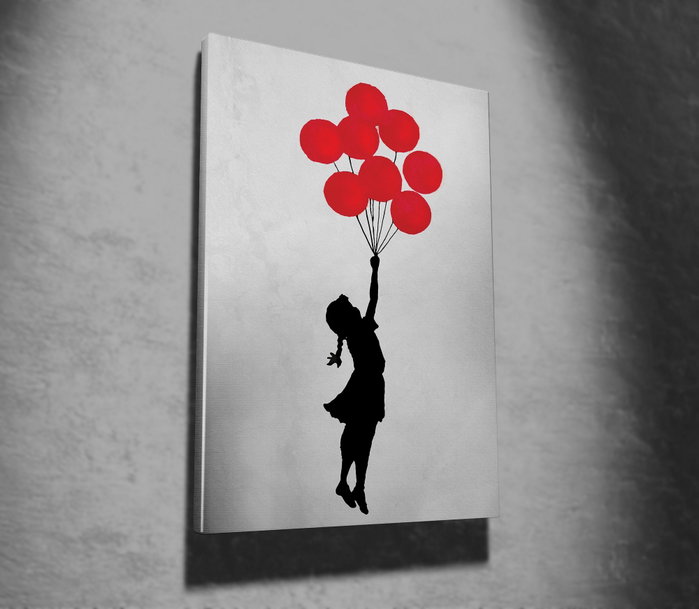Wallity Lienzo Decorativo Banksy 70 x 100 cm